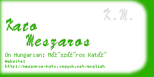 kato meszaros business card